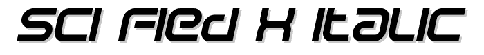 Sci Fied X Italic font